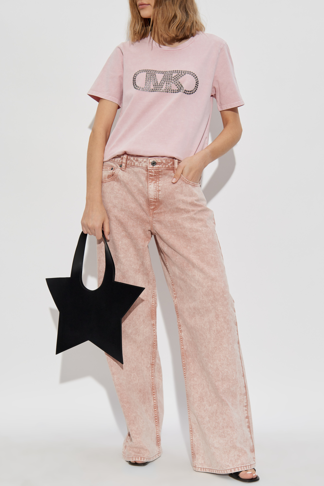 Michael kors t shirt womens pink sales